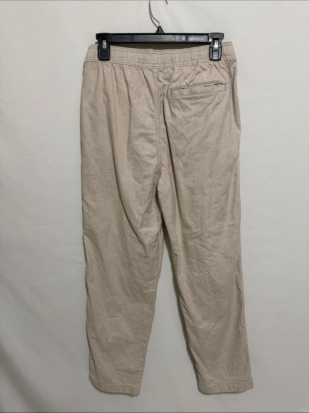 Hollister Men's Light Beige cotton/linen blend pull on pants